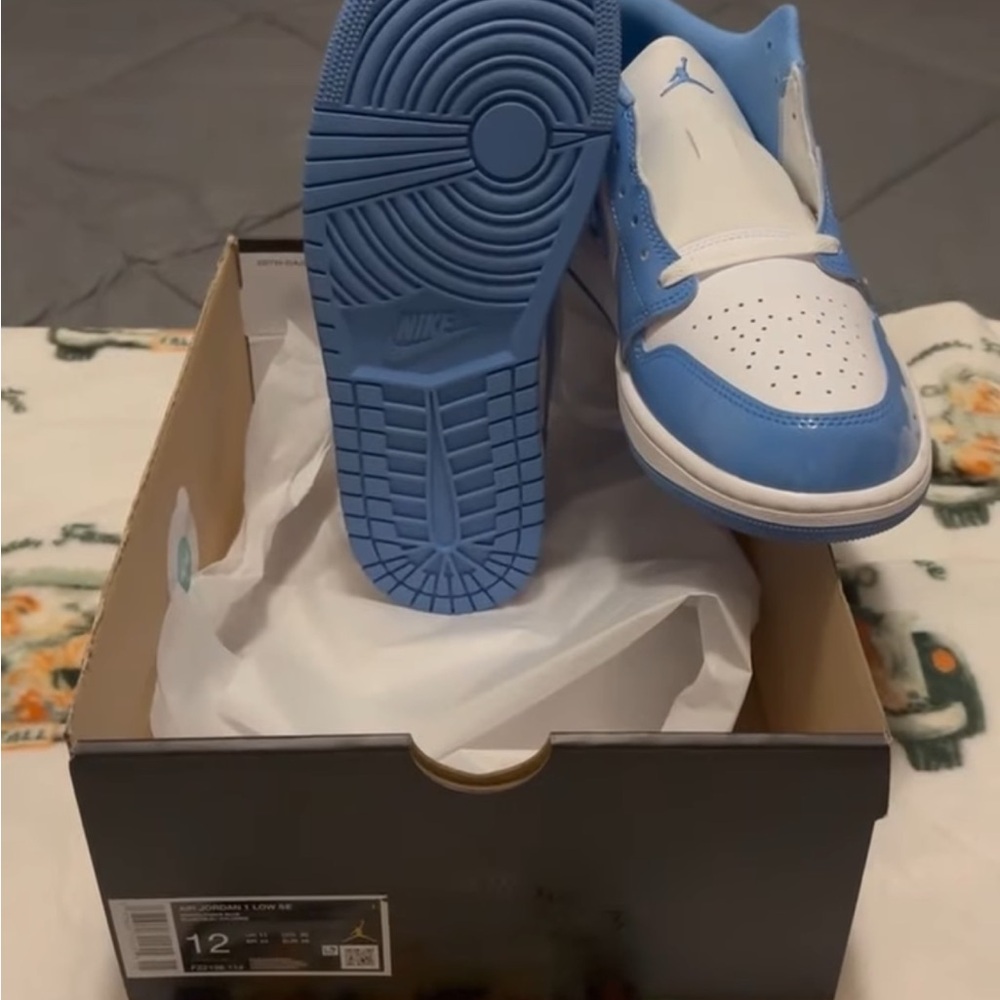 Air Jordan UNC Blue and White Sneakers - Picture 7 of 7